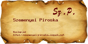Szemenyei Piroska névjegykártya
